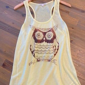 Forever 21, Owl yellow tank, super soft